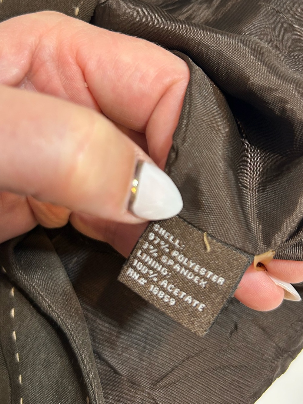 J. McLaughlin Brown Faux Suede Stitch Detail Coastal Cowgirl Chic Mini Skirt - Picture 9 of 10